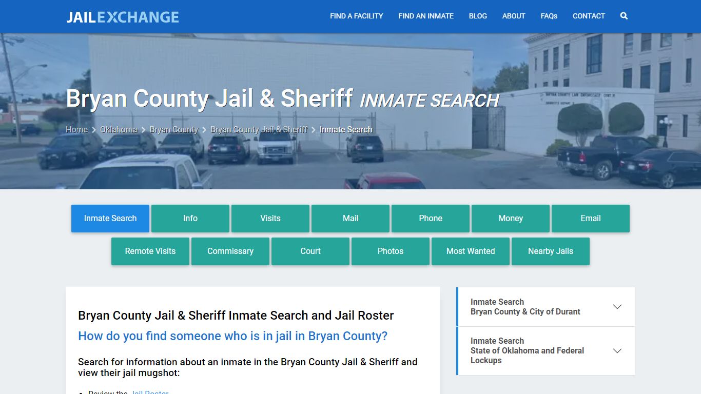 Bryan County Jail & Sheriff Inmate Search - Jail Exchange